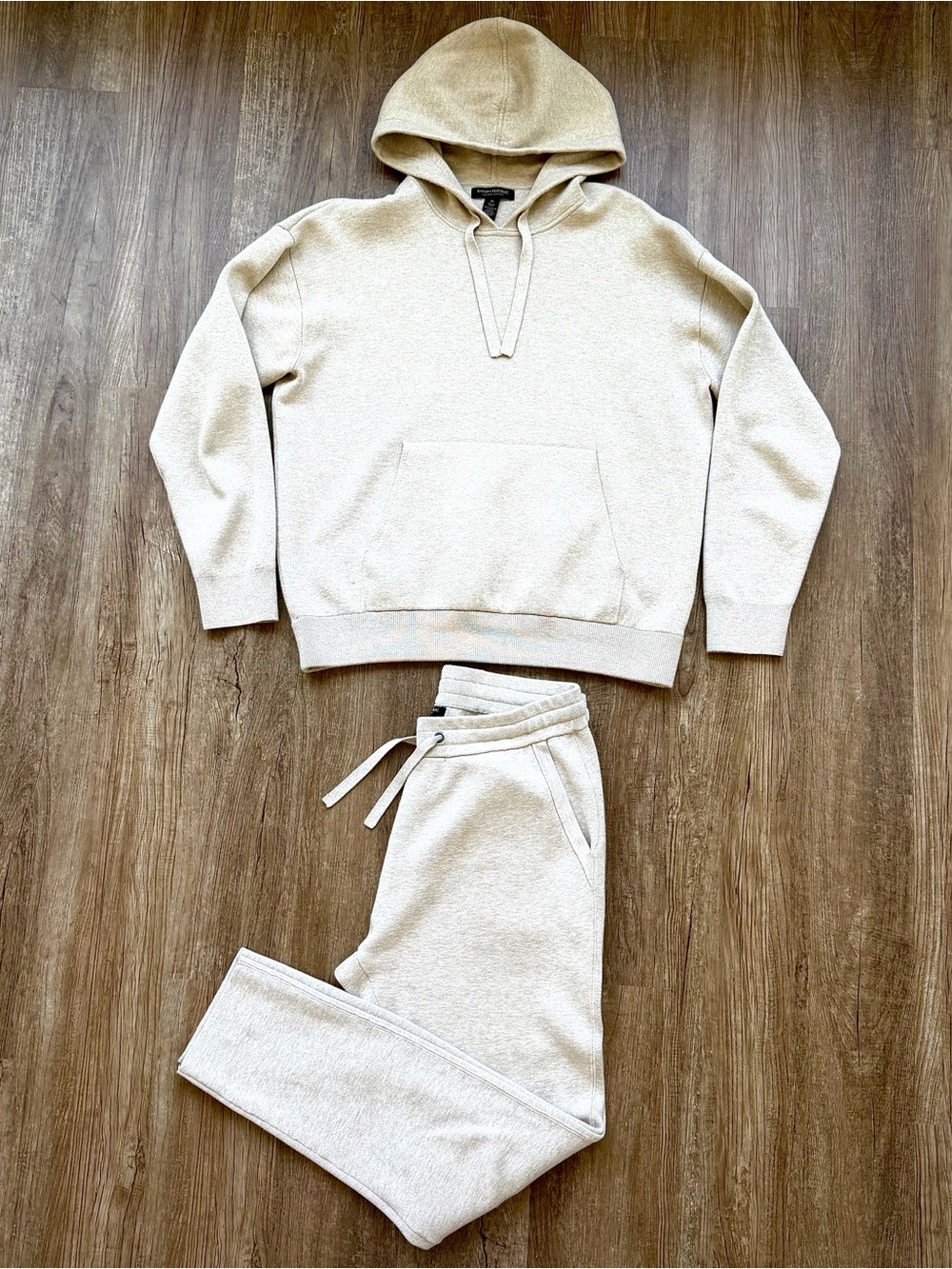 Banana Republic Supima Hoodie Jogger Set M Tan 664121 663645